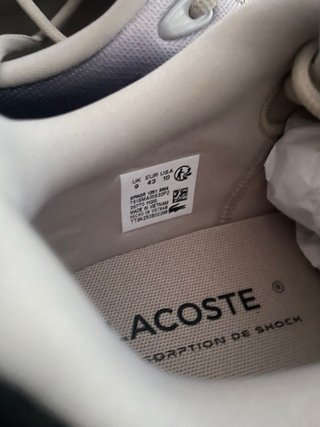 Zapatillas Lacoste Beige y Gris