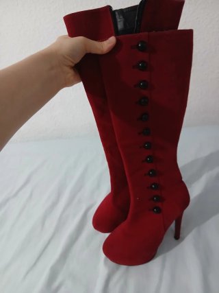 Botas altas Grape myrtle rojas talla 39