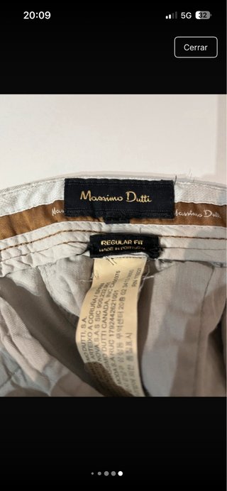 Pantalón chino Massimo Dutti beige