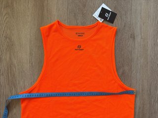 Camiseta deportiva top unisex sin mangas Naranja