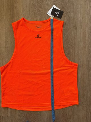 Camiseta deportiva top unisex sin mangas Naranja