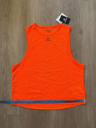 Camiseta deportiva top unisex sin mangas Naranja