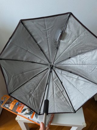 Sombrilla para carrito bebé marrón