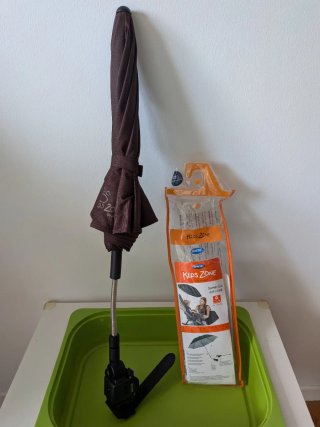 Sombrilla para carrito bebé marrón