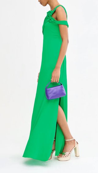 Vestido largo Lady Pipa Rosae verde XXS