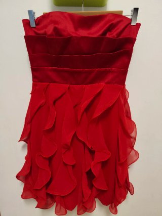 Vestido de fiesta rojo mujer