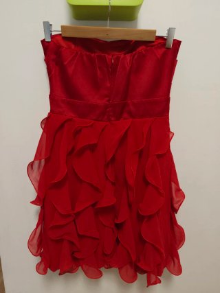 Vestido de fiesta rojo mujer