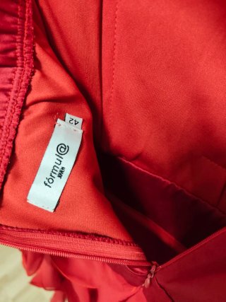 Vestido de fiesta rojo mujer