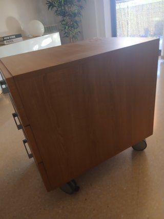 Mesa auxiliar 3 cajones madera