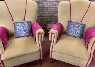 Juego Sofás Butacas Mesa y Sofá Cama Forja
