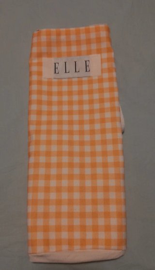 Bolsa Tote ELLE, vichy amarillo y blanco