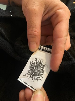 Sudadera Sp5der Negra con Brillos