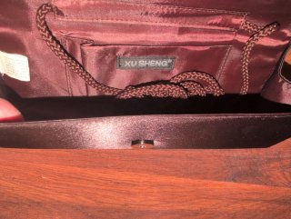 Cartera de mano fiesta marrón chocolate