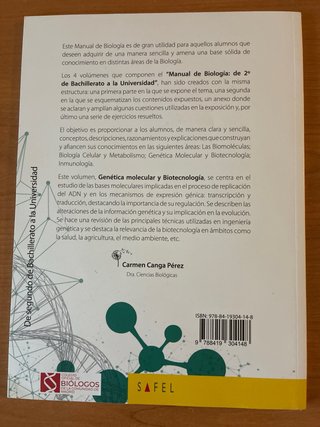 Biología celular y Metabolismo: Manual de Biología