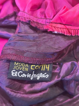 Vestido fiesta rosa y morado