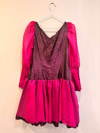 Vestido fiesta rosa y morado