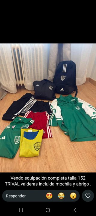 Pack Ropa Deportiva Trival Valderas Talla 152