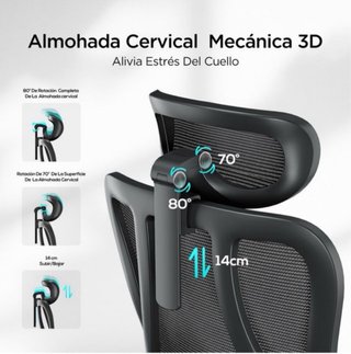 Silla ergonómica HBADA P3 con reposapiés