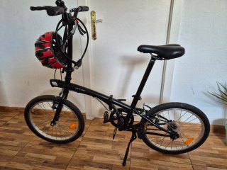 Bicicleta plegable Decathlon BITWIN Negra