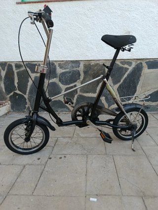 Bicicleta plegable negra