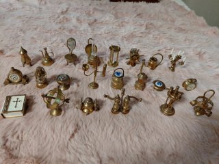 Colección Miniaturas Latón Vintage + Expositor