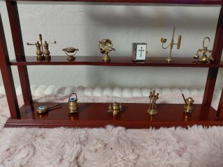 Colección Miniaturas Latón Vintage + Expositor