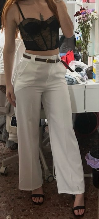 Pantalón de traje blanco