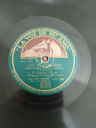 Lote de discos de pizarra flamenco.