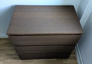 Cómoda Ikea Malm 3 cajones madera