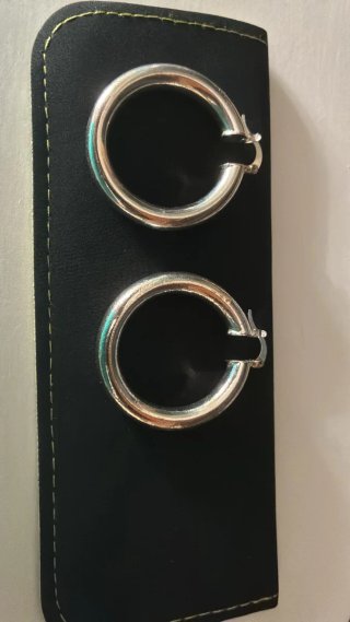 Aros de plata grandes 3.5 cm
