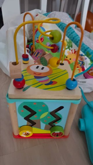 Cubo Actividades Bebé Madera