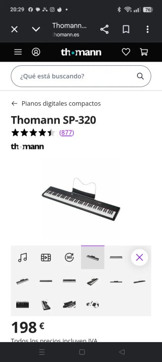 Piano Thomann SP-320 88 teclas