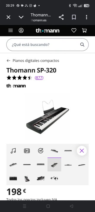 Piano Thomann SP-320 88 teclas