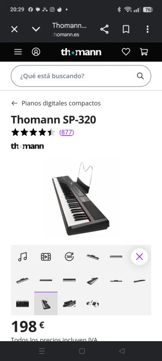 Piano Thomann SP-320 88 teclas