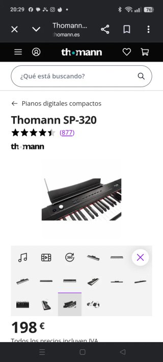 Piano Thomann SP-320 88 teclas