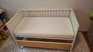 Cuna IKEA SUNDVIK 60x120 + colchón VYSSA VACKERT
