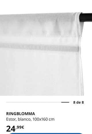 Estor Ringblomma Ikea Blanco