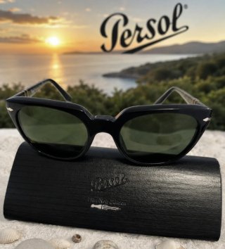 Óculos de Sol - Persol - Unisex - Preto – Original