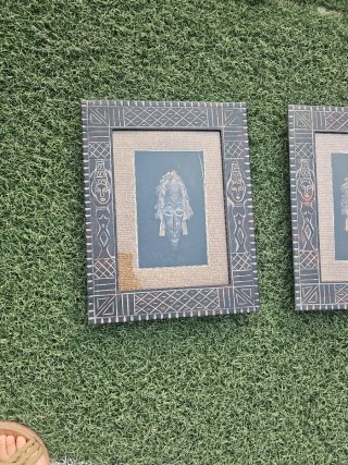 4 Cuadros Máscaras Africanas Madera