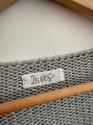 Jersey de punto con rayas grises y blancas