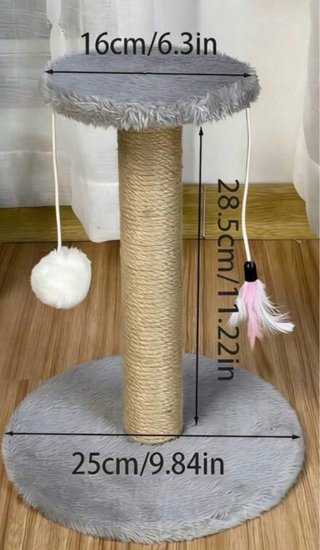 Rascador para gatos con juguetes