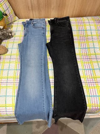 Pack 2 Pantalones Campana Stradivarius Talla 36