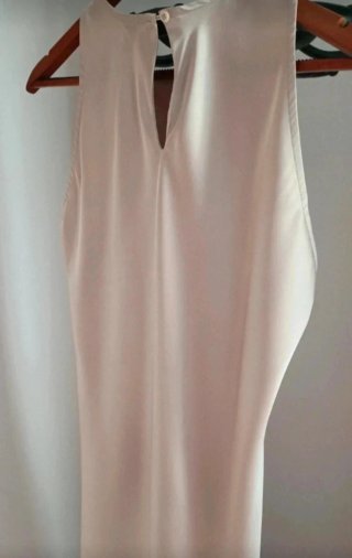 Vestido largo beige halter