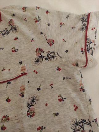 Pijama corto camisero de algodon