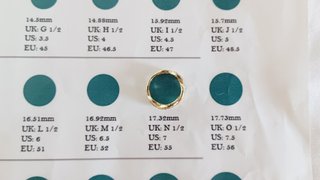 Pareja Anillos Dorados Circonitas Talla 21.4 mm