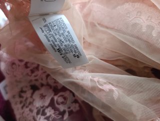 Top Zara volantes encaje rosa Talla S