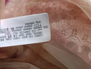 Top Zara volantes encaje rosa Talla S