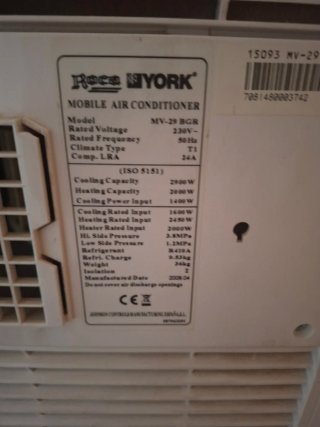 Aire Acondicionado Portátil Blanco