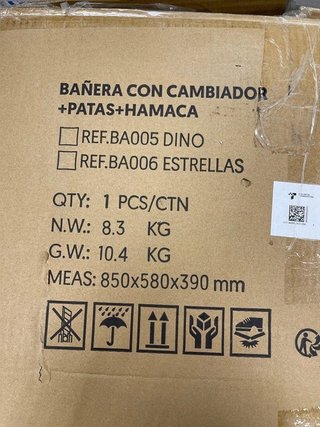 Interbaby Bañera Bebé Cambiador Plegable...