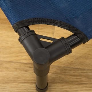 Cama elevada para perros azul